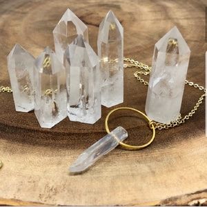 14k gold crystal necklace boho chic luxury jewelry